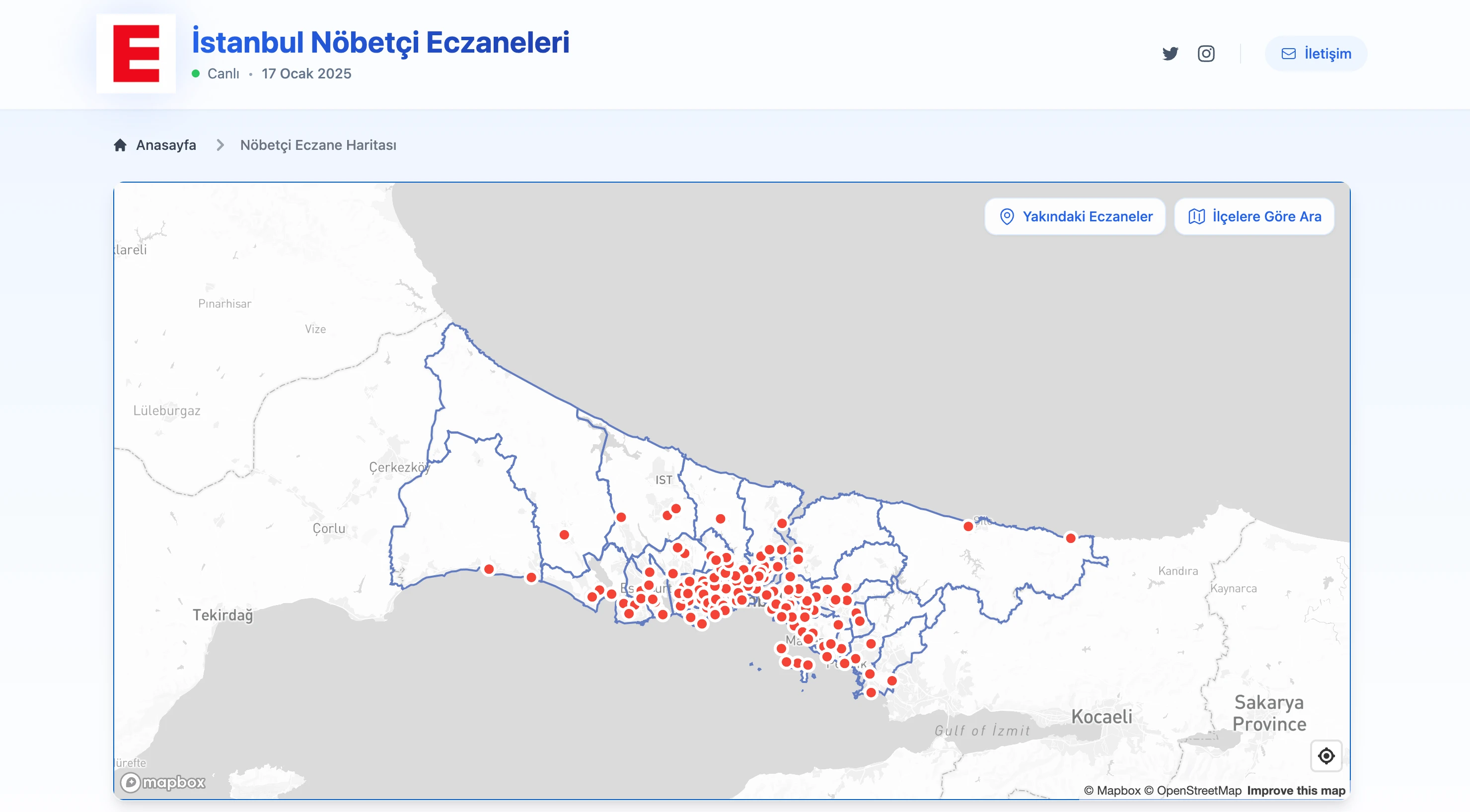 Nöbetçi Eczane Haritası